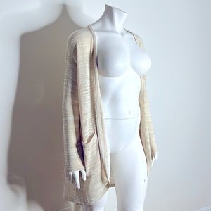 H by Halston Buttonless Lightweight Longline Cardigan Duster Sz XL